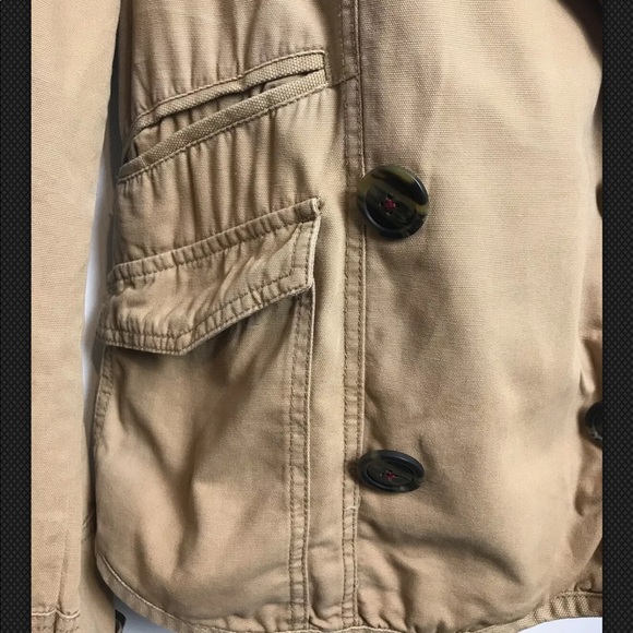 FREE PEOPLE Jacket Canvas Tipped Car Coat Brown - Picture 6 of 8